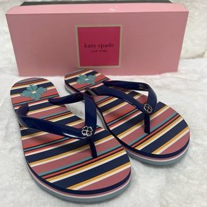Kate Spade Women’s Flyaway Sidewalk Stripe Sandals Casual Size 6 B
